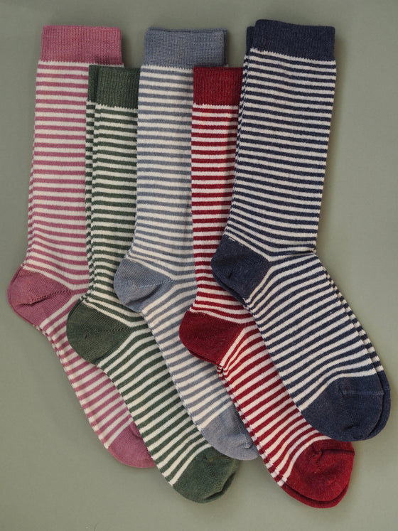 Striped Alpaca & Bamboo Socks - The Botanical Candle Co.