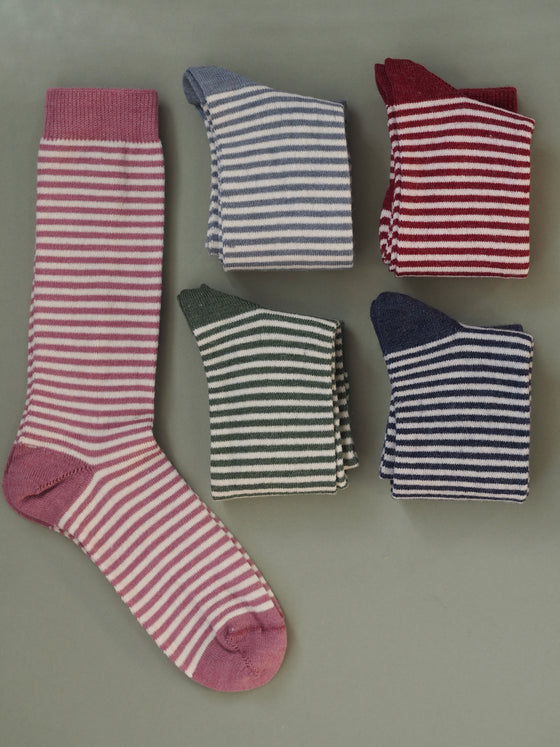Striped Alpaca & Bamboo Socks - The Botanical Candle Co.