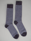 Striped Charcoal Alpaca & Bamboo Socks (large)