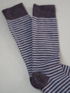 Striped Charcoal Alpaca & Bamboo Socks (large)