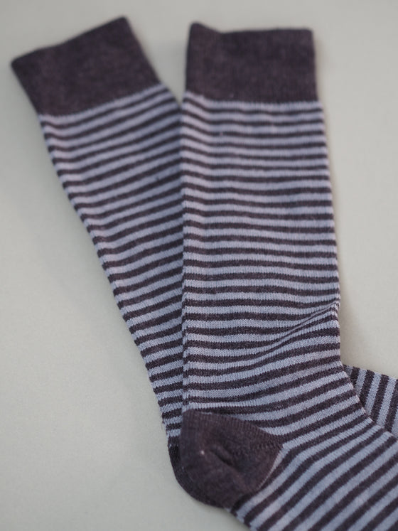 Striped Charcoal Alpaca & Bamboo Socks (large)