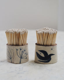  Blue & Cream Match Pots by Steven Jenkins