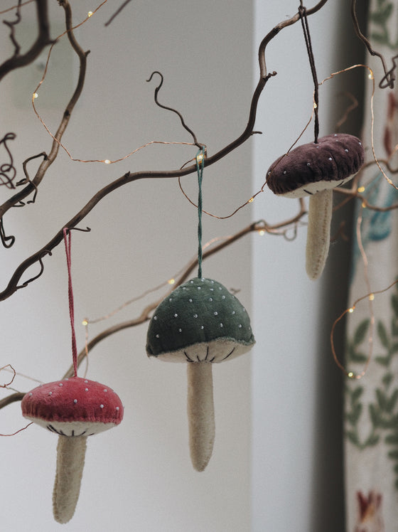 Pastel Mushroom Decorations
