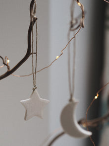 Ceramic Moon & Stars Decorations