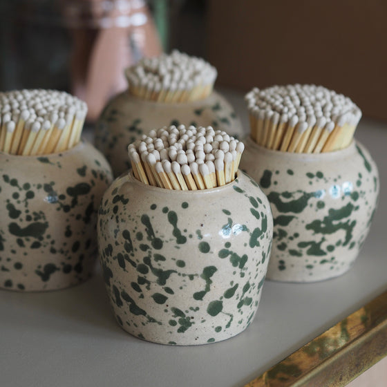 Stoneware Rotund Match Pots - The Botanical Candle Co.