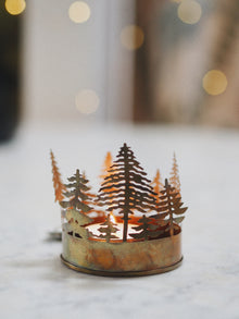  Brass Christmas Trees Tealight Holder