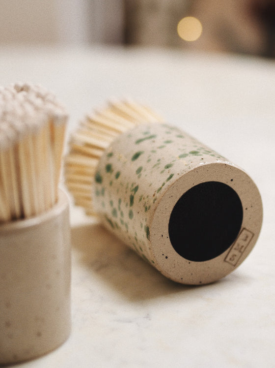 Stoneware Match Pots