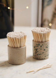  Stoneware Match Pots