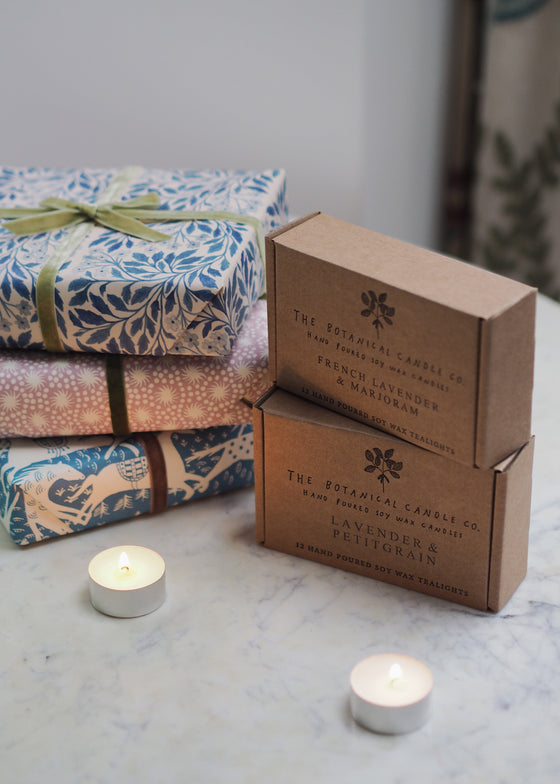 Gift Wrapped Duo of Tealights - The Botanical Candle Co.