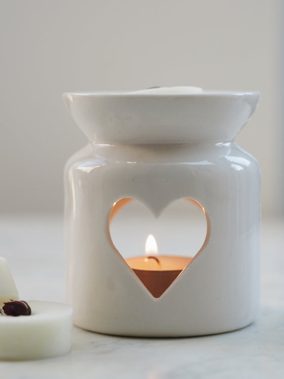 White Heart Wax Melt Warmer