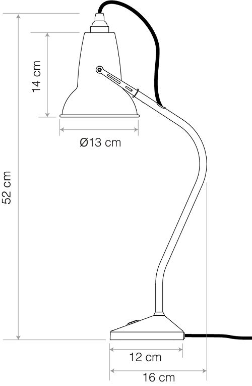 Anglepoise Original 1227 Mini Table Lamp National Trust Edition - The Botanical Candle Co.