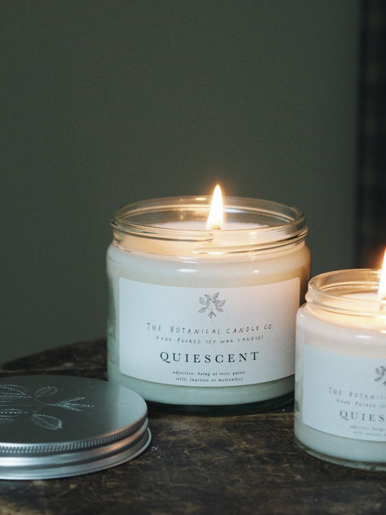 Q U I E S C E N T®  Soy Wax Candle - The Botanical Candle Co.