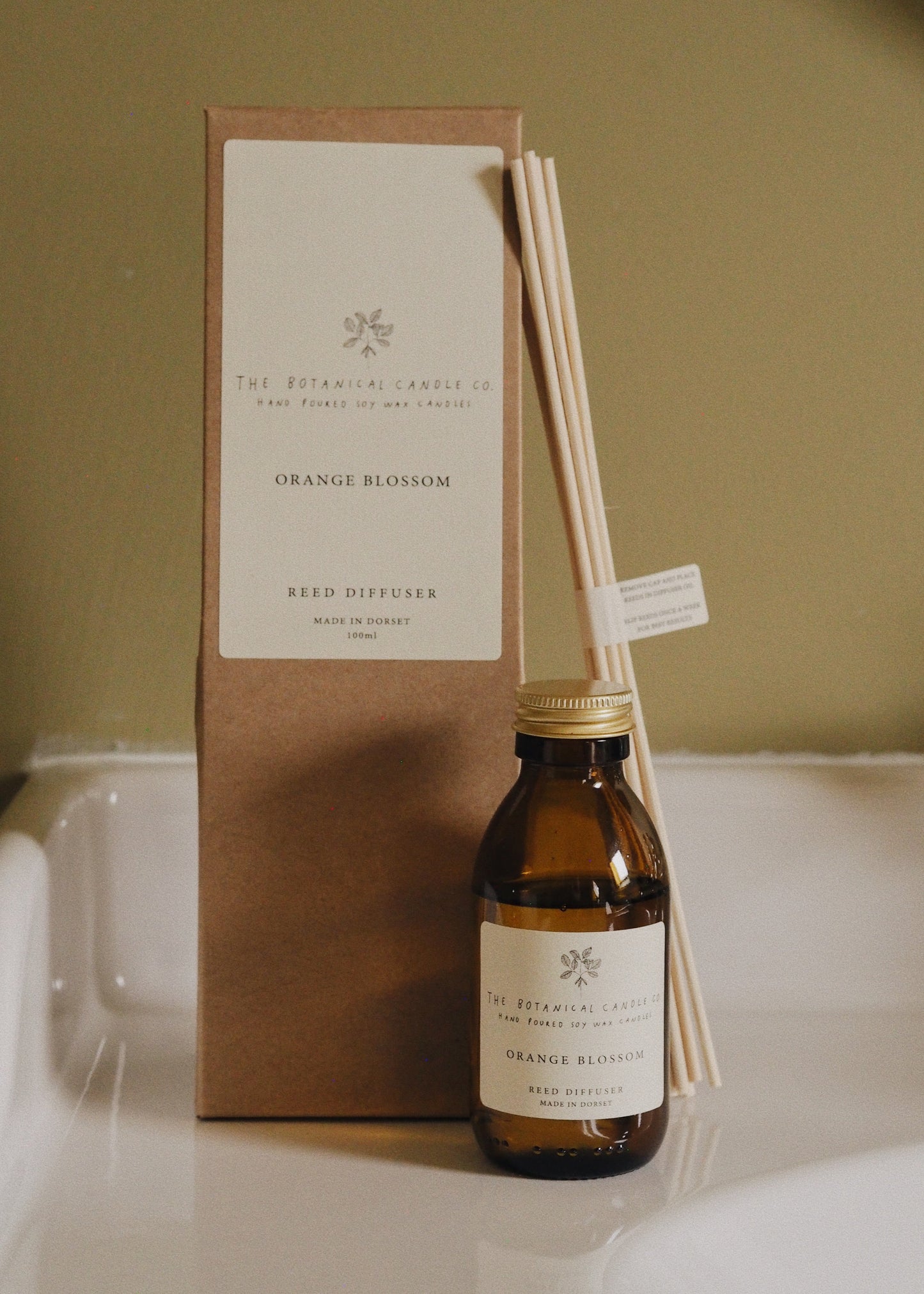 Orange Blossom Reed Diffuser - The Botanical Candle Co.