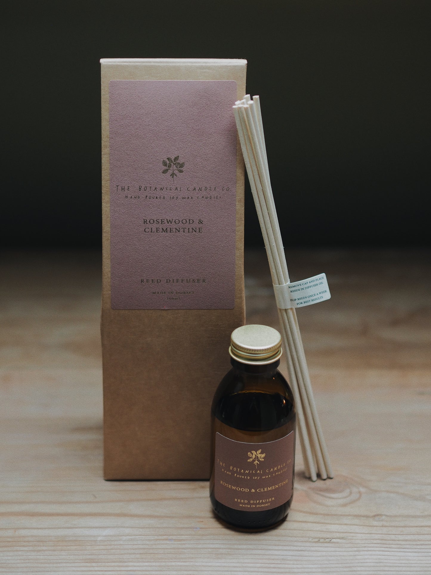 Rosewood & Clementine Reed Diffuser - The Botanical Candle Co.