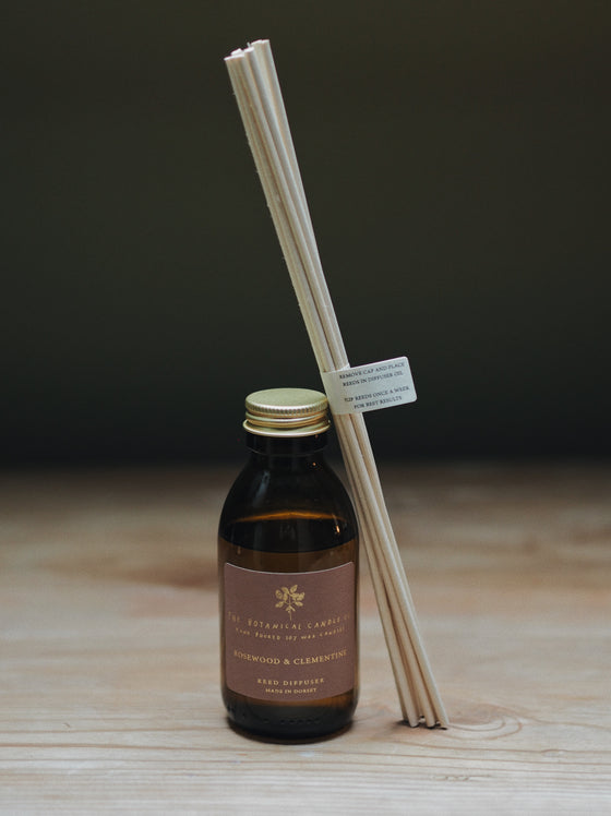 Rosewood & Clementine Reed Diffuser - The Botanical Candle Co.