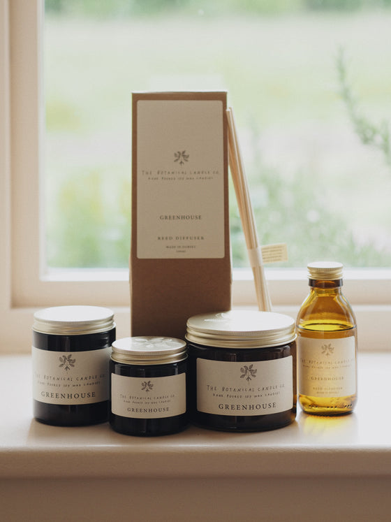 Greenhouse Scented Soy Candles in Amber Jars - The Botanical Candle Co.