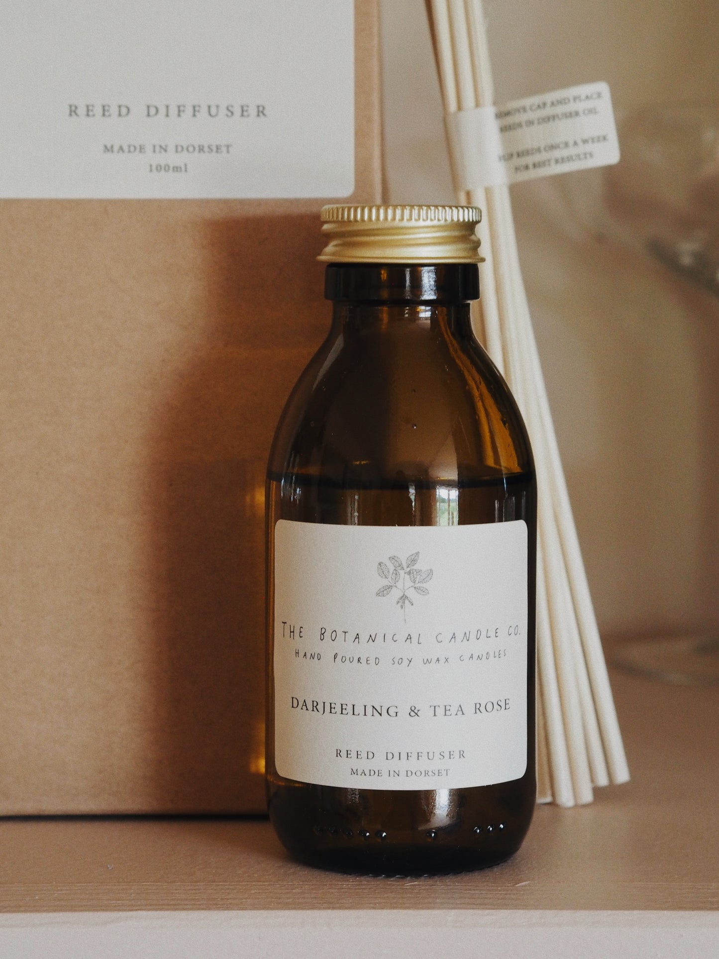 Darjeeling & Tea Rose Reed Diffuser - The Botanical Candle Co.