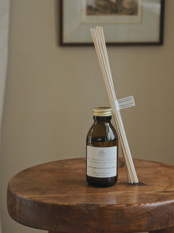 Sweet Orange & Geranium Reed Diffuser - The Botanical Candle Co.