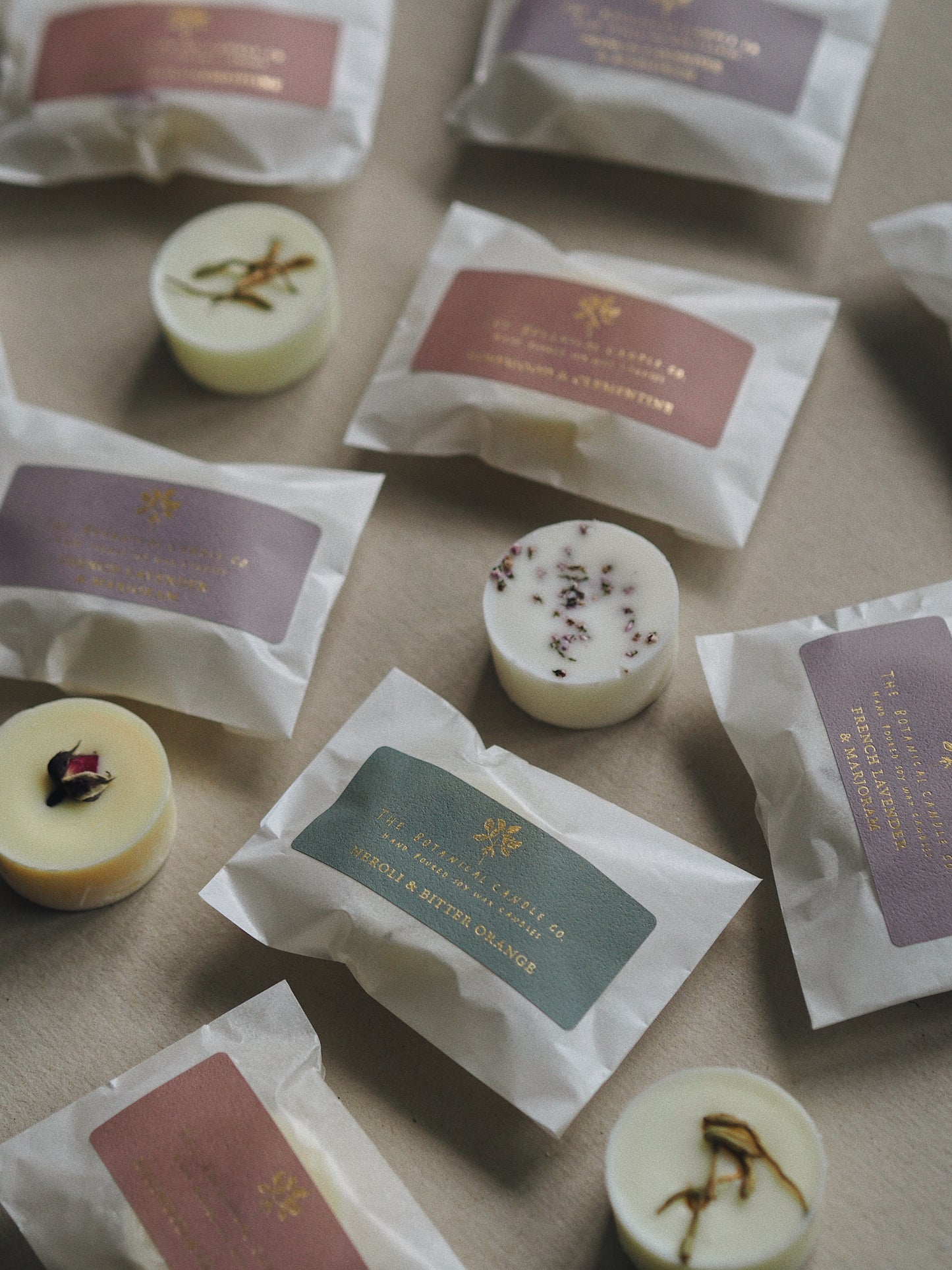 The Mediterranean Collection Individual Sample Botanical Soy Wax Melts - The Botanical Candle Co.