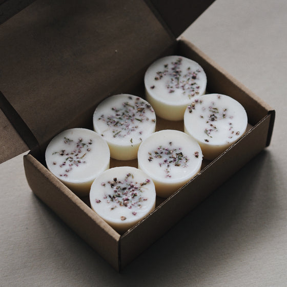 12 French Lavender & Marjoram Scented Botanical Soy Wax Melts - The Botanical Candle Co.