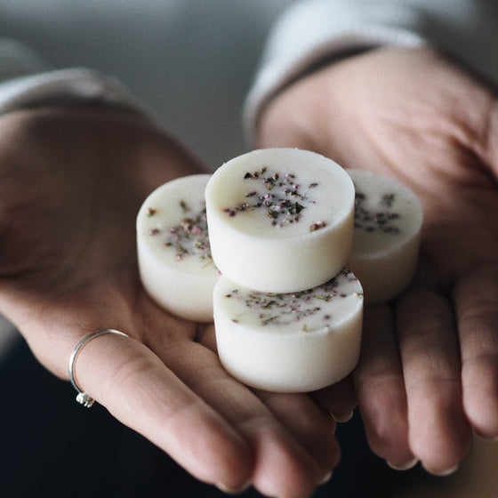 12 French Lavender & Marjoram Scented Botanical Soy Wax Melts - The Botanical Candle Co.