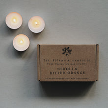  12 Neroli & Bitter Orange Scented Soy Wax Tealights - The Botanical Candle Co.