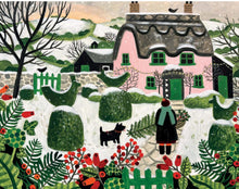  Pink Cottage Christmas Cards (pack of 6)