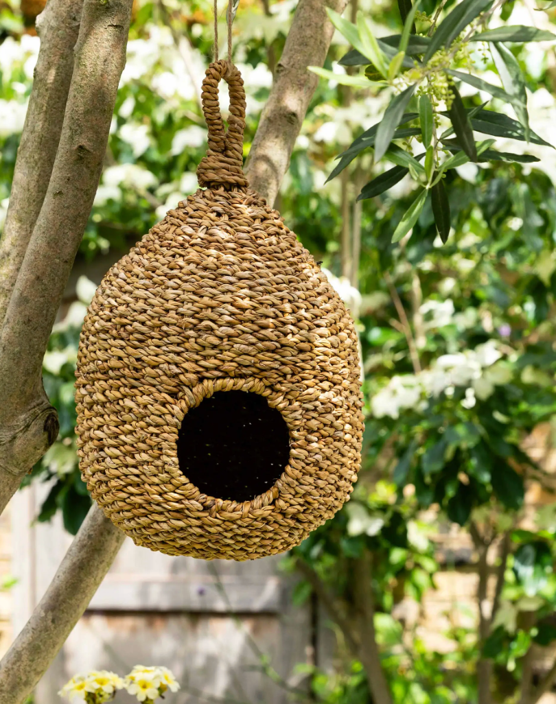 Seagrass Hanging Bird House - The Botanical Candle Co.