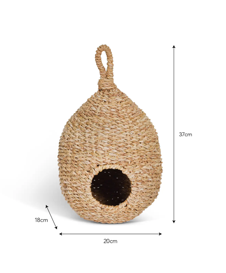 Seagrass Hanging Bird House - The Botanical Candle Co.
