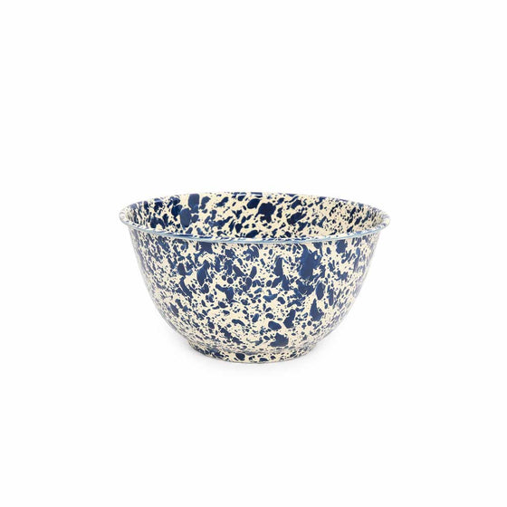 Navy & Cream Splatterware Enamel - The Botanical Candle Co.