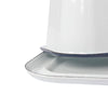 18.5cm x 10cm White Enamel Butter Dish - By Argon Tableware