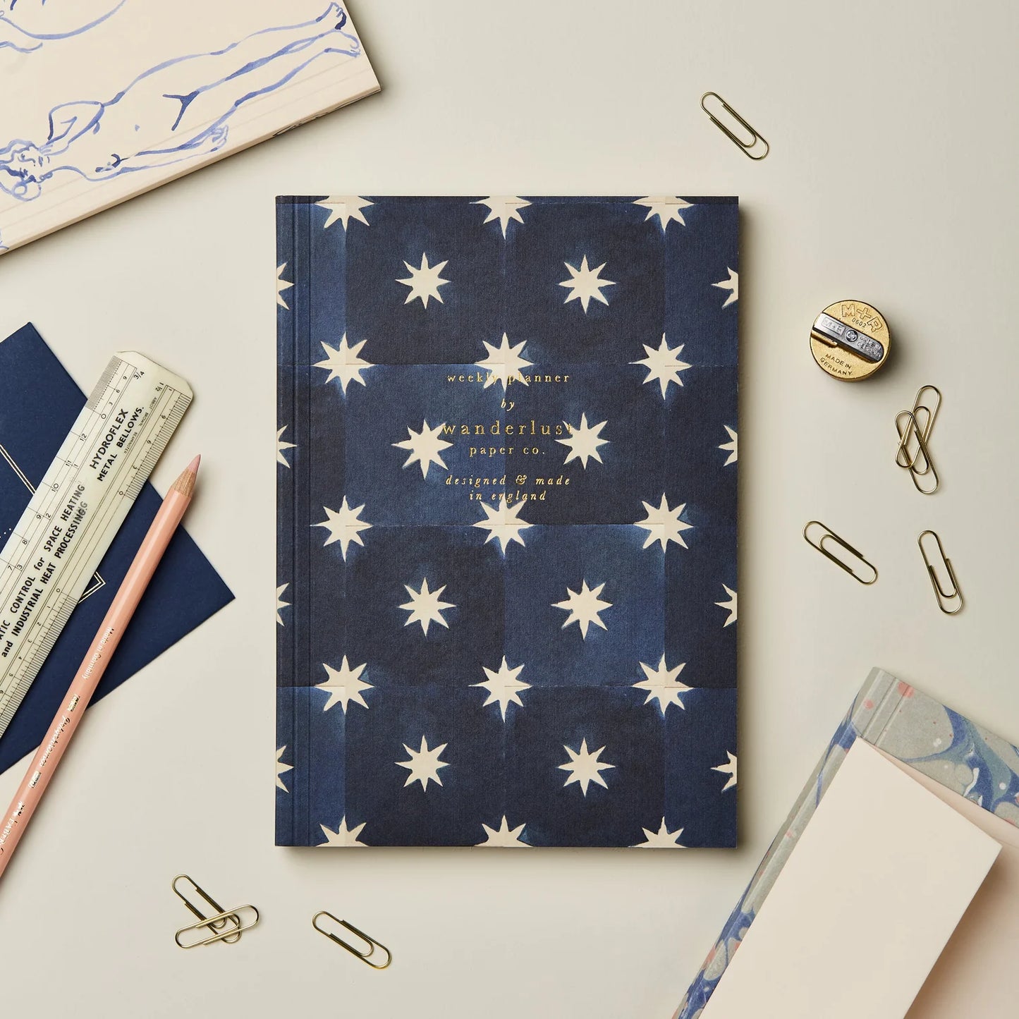 Navy Star Wanderlust Paper Co. Weekly Planner - The Botanical Candle Co.