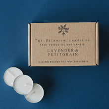  12 Lavender & Petitgrain Scented Soy Wax Tealights - The Botanical Candle Co.