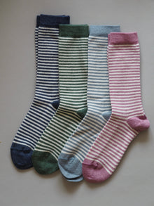  Striped Alpaca & Bamboo Socks - The Botanical Candle Co.