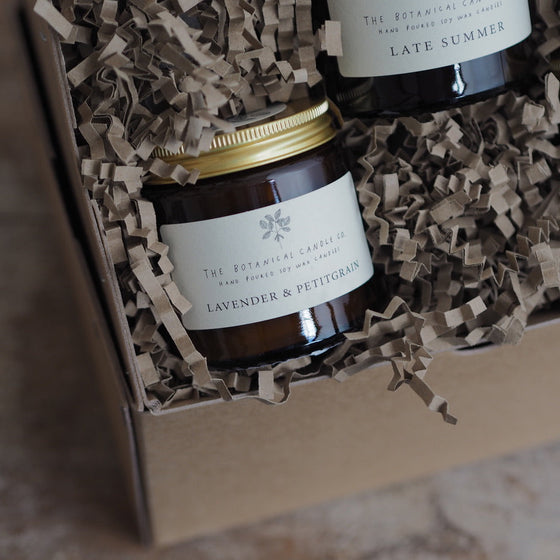 The Woody Collection Gift Box - The Botanical Candle Co.