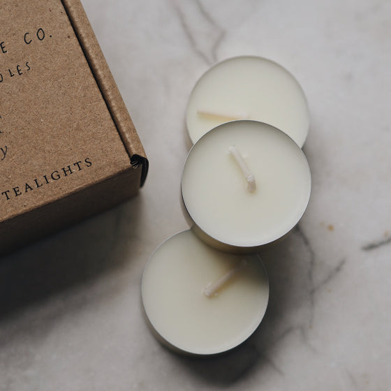 12 First Light ® Scented Soy Wax Tealights - The Botanical Candle Co.
