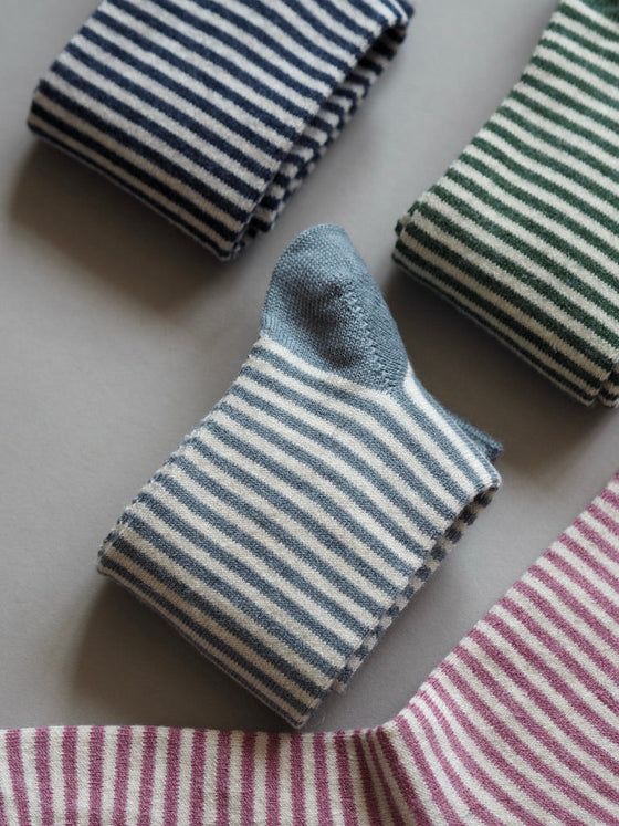 Striped Alpaca & Bamboo Socks - The Botanical Candle Co.