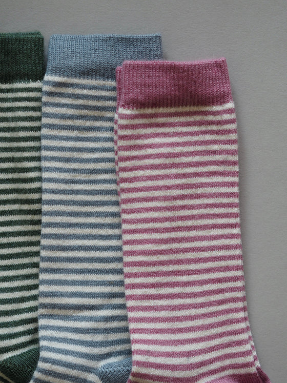 Striped Alpaca & Bamboo Socks - The Botanical Candle Co.