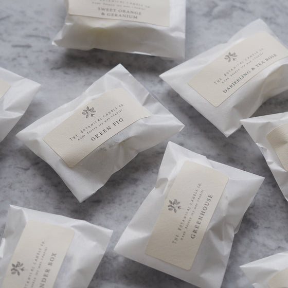 Individual Sample Scented Botanical Soy Wax Melts - The Botanical Candle Co.