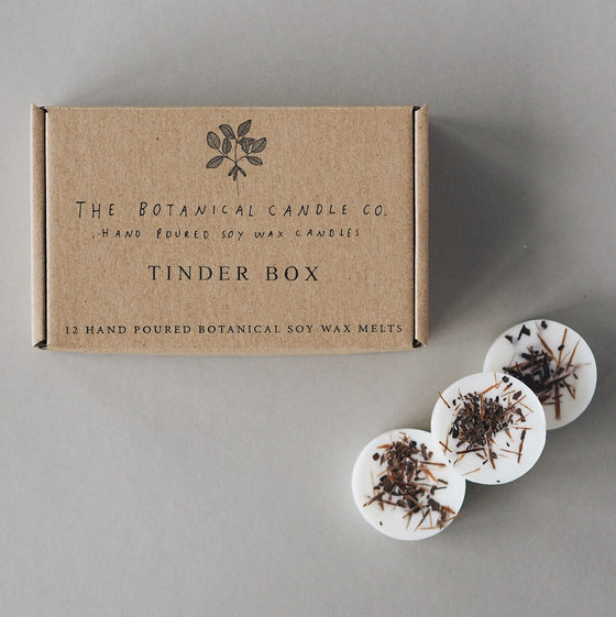 12 Tinder Box Scented Botanical Soy Wax Melts© - The Botanical Candle Co.