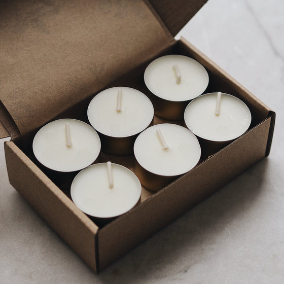 12 First Light ® Scented Soy Wax Tealights - The Botanical Candle Co.