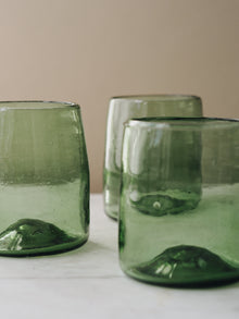  Green Smoke Glasses by La Soufflerie - The Botanical Candle Co.