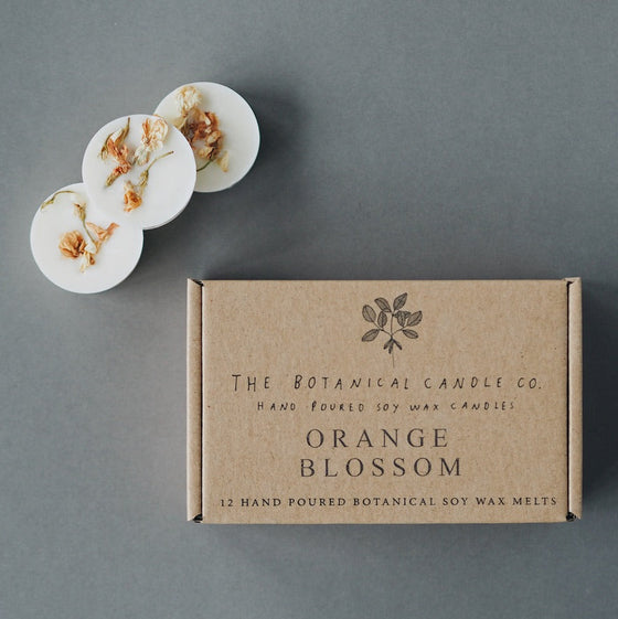 12 Orange Blossom Scented Botanical Soy Wax Melts© - The Botanical Candle Co.