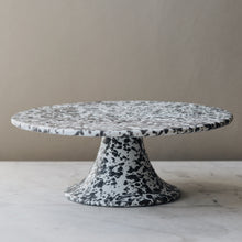  Grey & White Splatterware Enamel Cake Stand - The Botanical Candle Co.