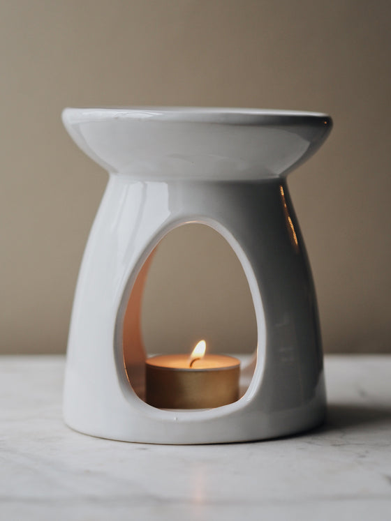 White Ceramic Melt Warmer - The Botanical Candle Co.