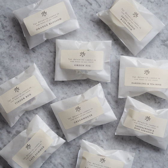 Individual Sample Scented Botanical Soy Wax Melts - The Botanical Candle Co.