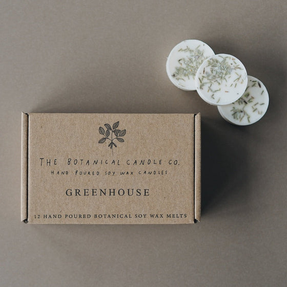 12 Greenhouse Scented Botanical Soy Wax Melts© - The Botanical Candle Co.