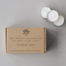  12 Tinder Box Scented Soy Wax Tealights - The Botanical Candle Co.