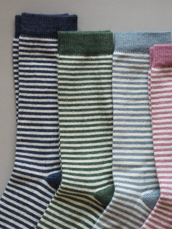 Striped Alpaca & Bamboo Socks - The Botanical Candle Co.