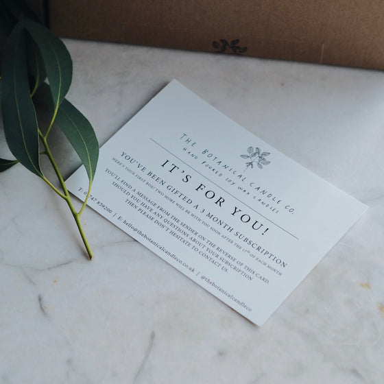 3 Month Collaboration Subscription - The Botanical Candle Co.